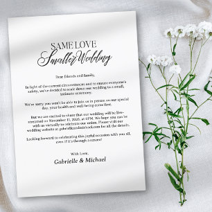 Anúncio de Casamento Minimalista Pedido de Desculp