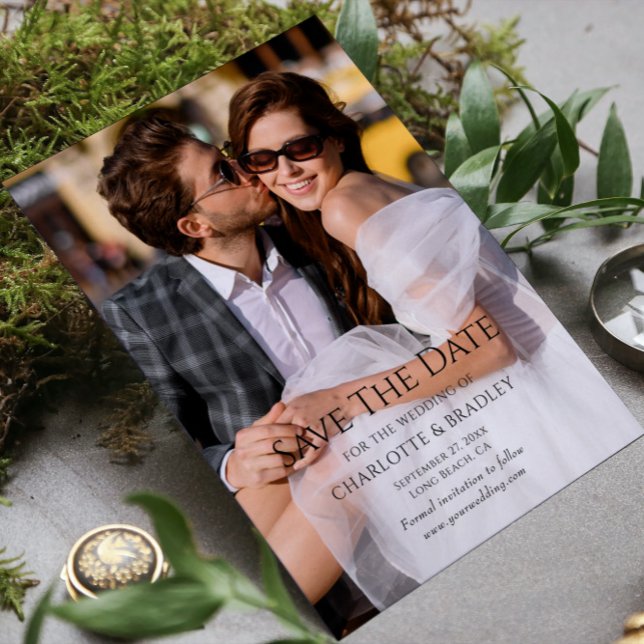 Anúncio de Casamento Moderno com Duas Fotos (Criador carregado)