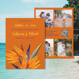 Anúncio de Casamento Multifoto do Pássaro do Paraí