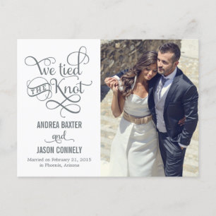 Anúncio de Casamento Nó Precioso - Branco