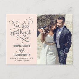 Anúncio de Casamento Nó Precioso - Rosa Claro