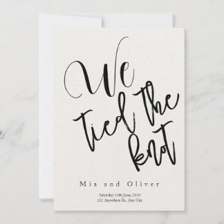 Anúncio de casamento " Nós Amarrámos o Nó "