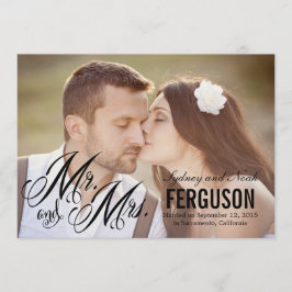 Anúncio de casamento para sempre - Preto