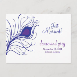 Anúncio de casamento pena de pavão