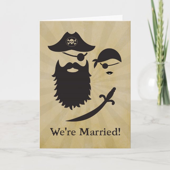 Anúncio de Casamento Pirate Themed com Pirates (Frente)