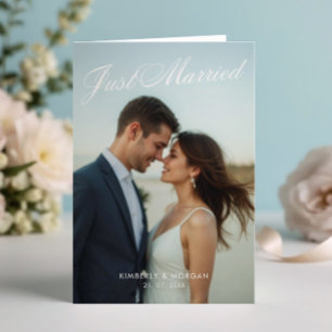 Anúncio de Casamento Recém-Casados Foto Dobrada