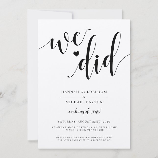 Anúncio de Casamento Rústico Nós Fizemos (Frente)