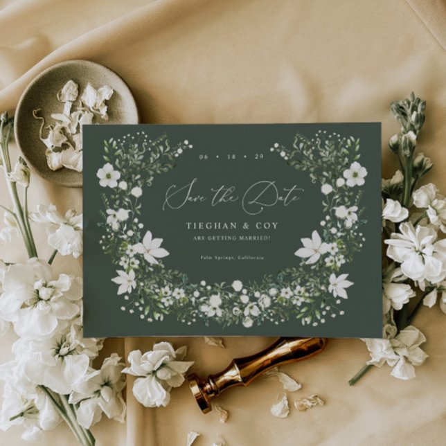 Anúncio de casamento Sage Garden Save The Date (Criador carregado)