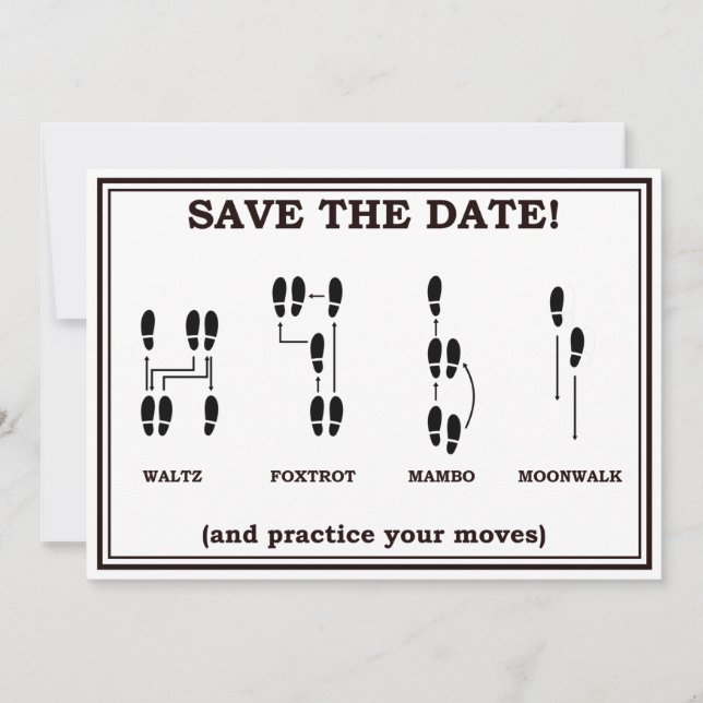 Anúncio de casamento Save The Date com dança (Frente)