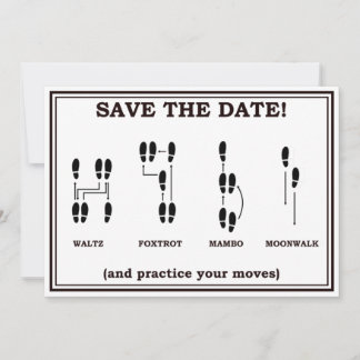 Anúncio de casamento Save The Date com dança
