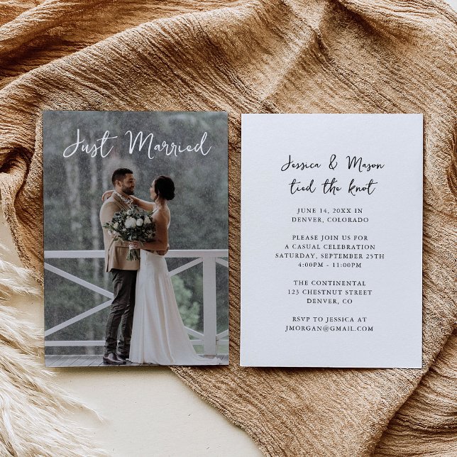 Anúncio de Casamento Secreto com Foto Moderno (Criador carregado)