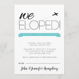 Anúncio de Casamento Secreto e Convite para Recepç