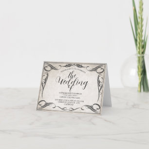 Anúncio de Casamento Vintage Preto Art Déco