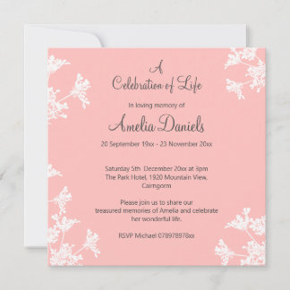 Anúncio de Celebração da Vida com Flor Silvestre B