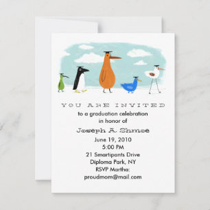 Anúncio de Celebração de Formandos de Pássaro