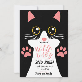 Anúncio de Chegada do Bebê Gatinho Fofo