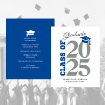 Anúncio de Cinza Azul do Formando de Orçamento 202