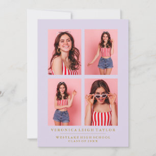 ANÚNCIO DE CLASSY CHIC PHOTO COLLAGE GRADUATION