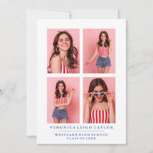 ANÚNCIO DE CLASSY CHIC PHOTO COLLAGE GRADUATION