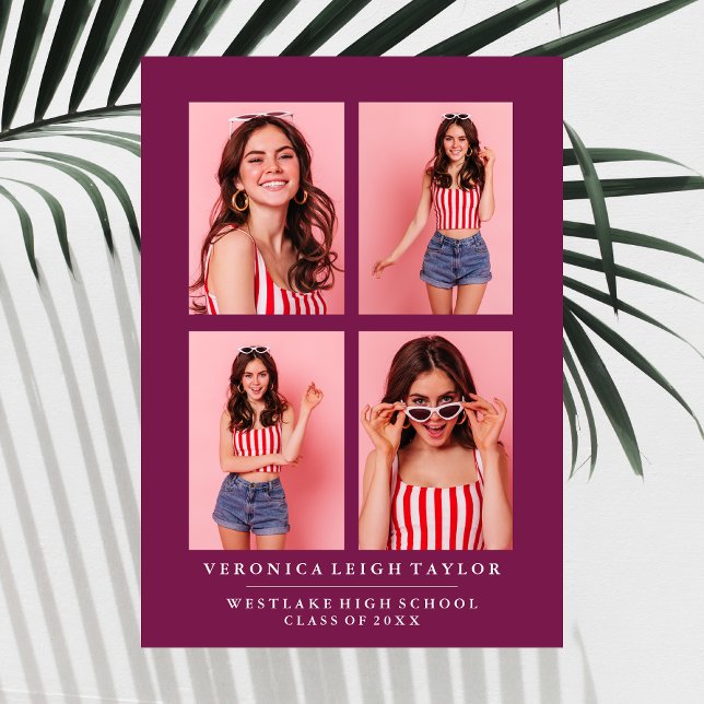 ANÚNCIO DE CLASSY CHIC PHOTO COLLAGE GRADUATION (Criador carregado)