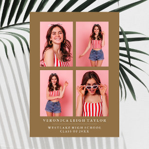 ANÚNCIO DE CLASSY CHIC PHOTO COLLAGE GRADUATION