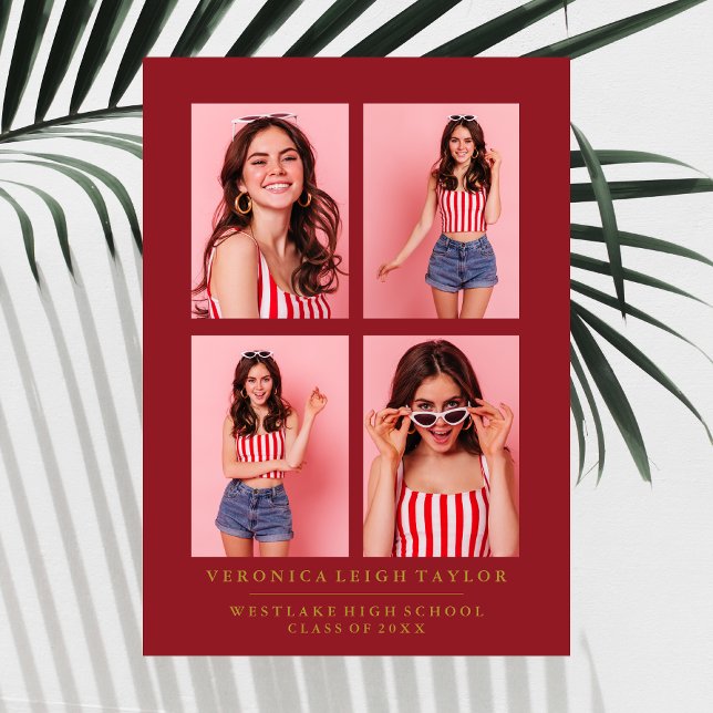 ANÚNCIO DE CLASSY CHIC PHOTO COLLAGE GRADUATION (Criador carregado)