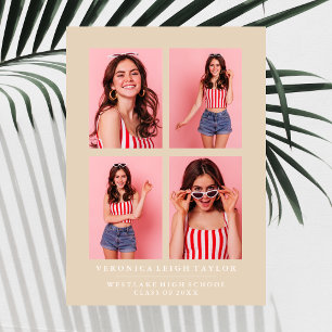 ANÚNCIO DE CLASSY CHIC PHOTO COLLAGE GRADUATION