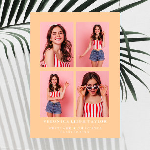 ANÚNCIO DE CLASSY CHIC PHOTO COLLAGE GRADUATION