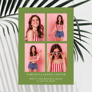 ANÚNCIO DE CLASSY CHIC PHOTO COLLAGE GRADUATION