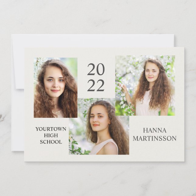 Anúncio de Colagem de Fotos da 3 Graduação Moderna (Frente)