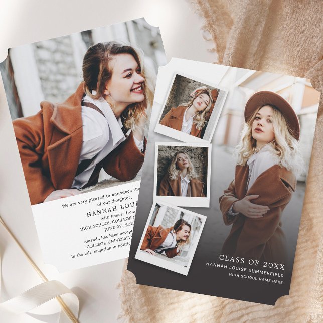 Anúncio de Colagem de Fotos de Graduação 2025 (Graduation 2025 Photo Collage Grad Announcement)