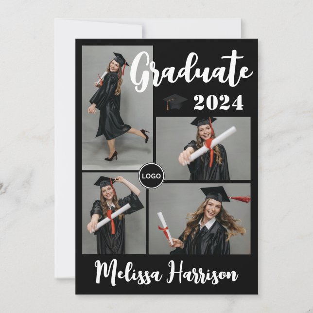 Anúncio de Colagem de Fotos de Graduado com Logoti (Frente)
