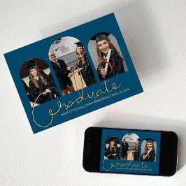 Anúncio de Collage de Fotos Arqueadas de Graduação