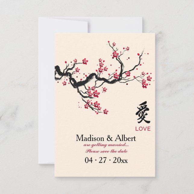 Anúncio de Compromisso Love Branch Save the Date (Frente)