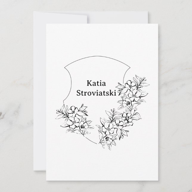 Anúncio de Conclusão com Brasão Preto e Branco (Frente)