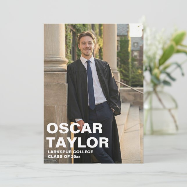 Anúncio de Conclusão de Curso 2026 com Tipografia  (Em pé/Frente)