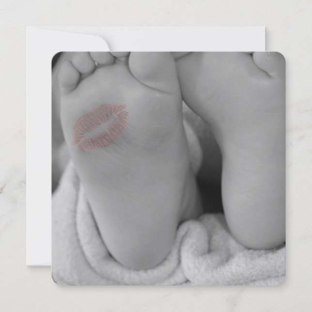 Anúncio de Convite para Chá de Pegada de Bebês (Frente)