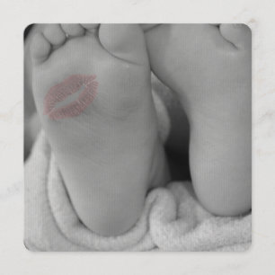 Anúncio de Convite para Chá de Pegada de Bebês