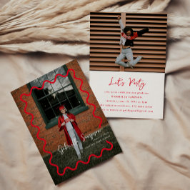 Anúncio de Convites para Graduação Moderna Vermelh