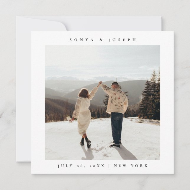 Anúncio de Data Com Cores Simples e Elegância para (Frente)