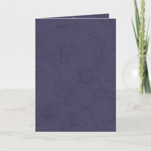 Anúncio de Data de Casamento Floral Azul Marinho V