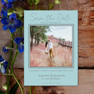 Anúncio de Data de Salvação de Foto Minimalista Az