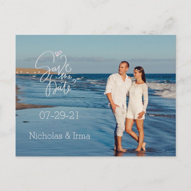 Anúncio de Data de Salvamento com Foto (Frente)