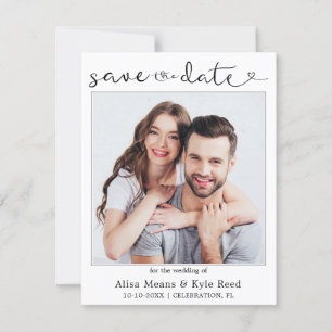 Anúncio de Data de Salvamento de Foto de Casal em