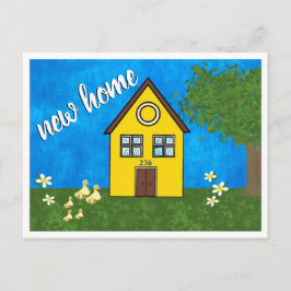 Anúncio de desenho da nova casa em branco