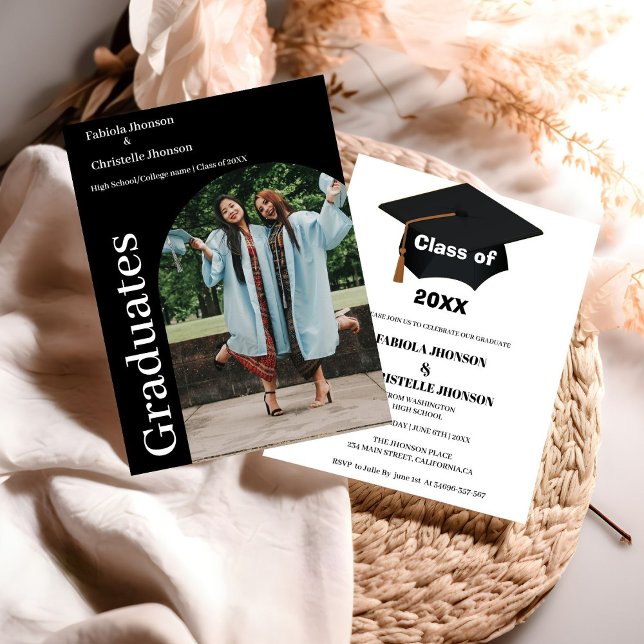 Anúncio de dupla graduação de script minimalista (Criador carregado)