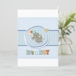 Anúncio de Elefante Bebê Menino Fofo