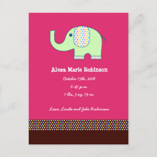 Anúncio de Elefante Menina Bebê