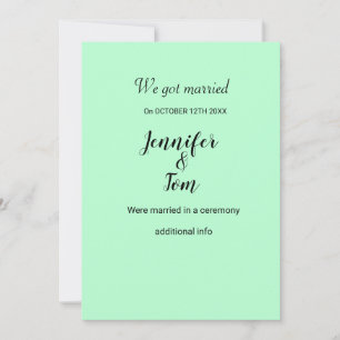 anúncio de elopeia de casamento mínimo simples