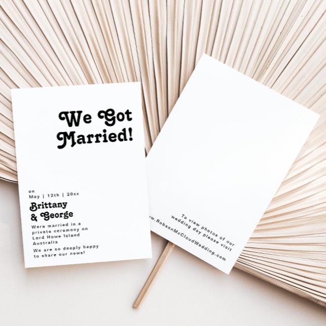 Anúncio de Elopemento de Letra Retroativa Moderna (Criador carregado)